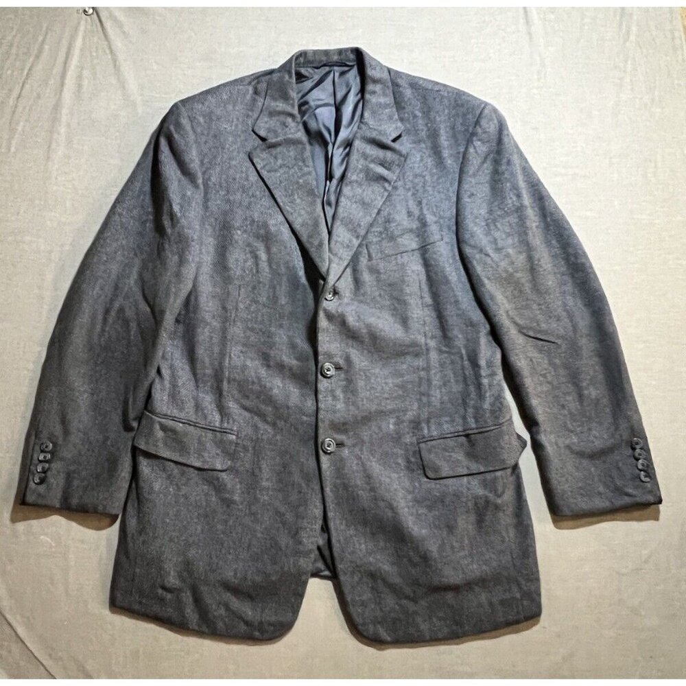 Hickey Freeman Canterbury Tailored for Jacobsen's Wool Sport Coat Blue Check 40R